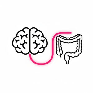Diagram showing how probiotics for depression and anxiety work through the gut-brain axis