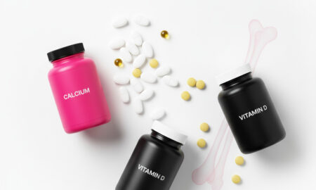 Infographic on calcium and vitamin D supplements for bone health showing BMJ study results