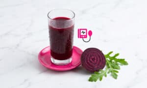 Chart showing beetroot juice benefits including 45% higher nitrite production and blood pressure reduction from King's College London 2026 study