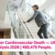 Infographic showing stair climbing benefits from UEA 2026 meta-analysis — 39% lower cardiovascular death, 24% lower all-cause mortality in 480,479 people over 14 years.